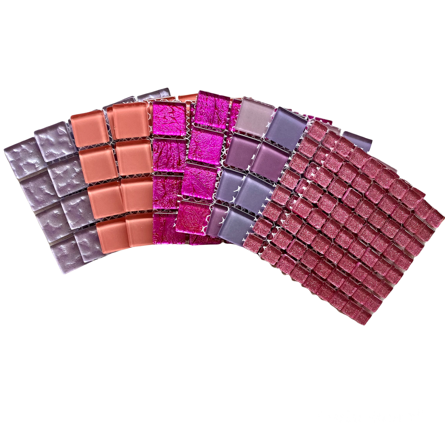 Mosaic Tiles - 10 x sheets of Pink and Purple