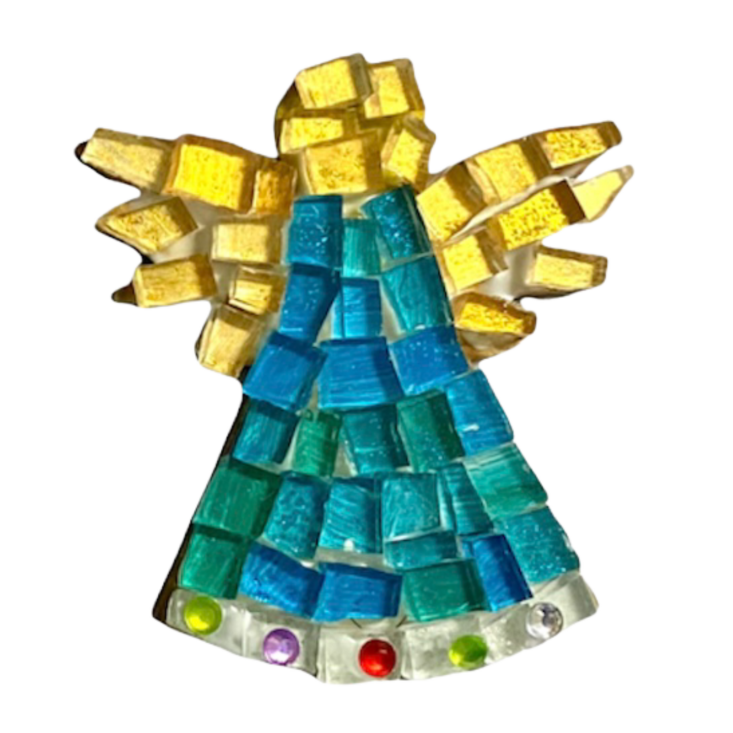 Mosaic Craft Kit with Magnet - Turquoise Angel Small)