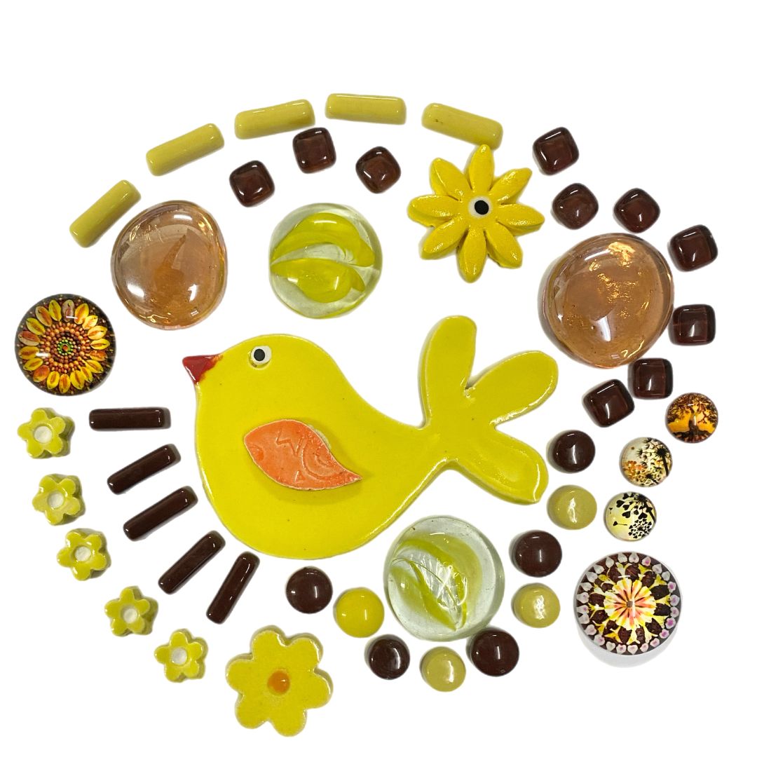 Craft/Mosaic Insert Collection - Yellow and Brown