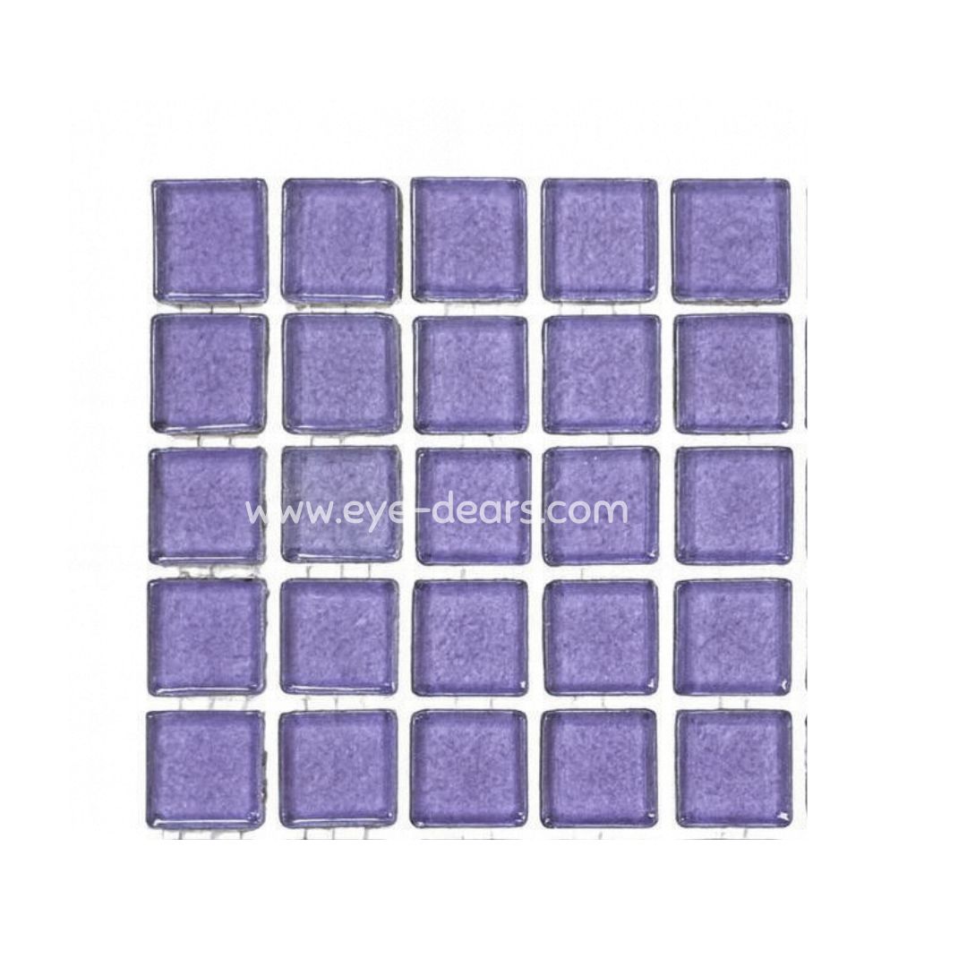 Mosaic Tiles - Single Sheet Lavender Purple Gold Leaf 15x15mm