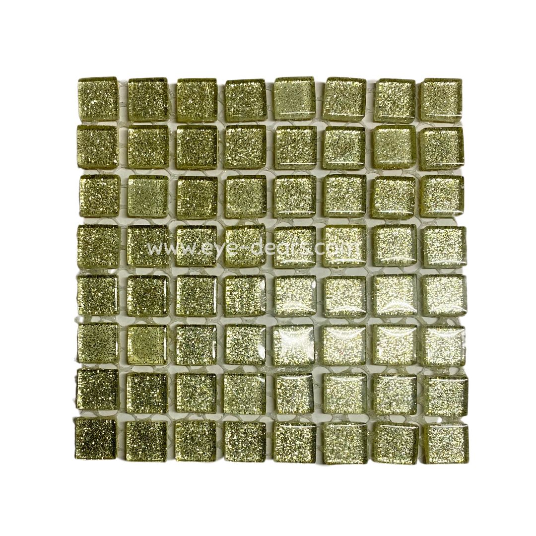 Mosaic Tiles - Single Sheet Ivory Glitter 10x10mm