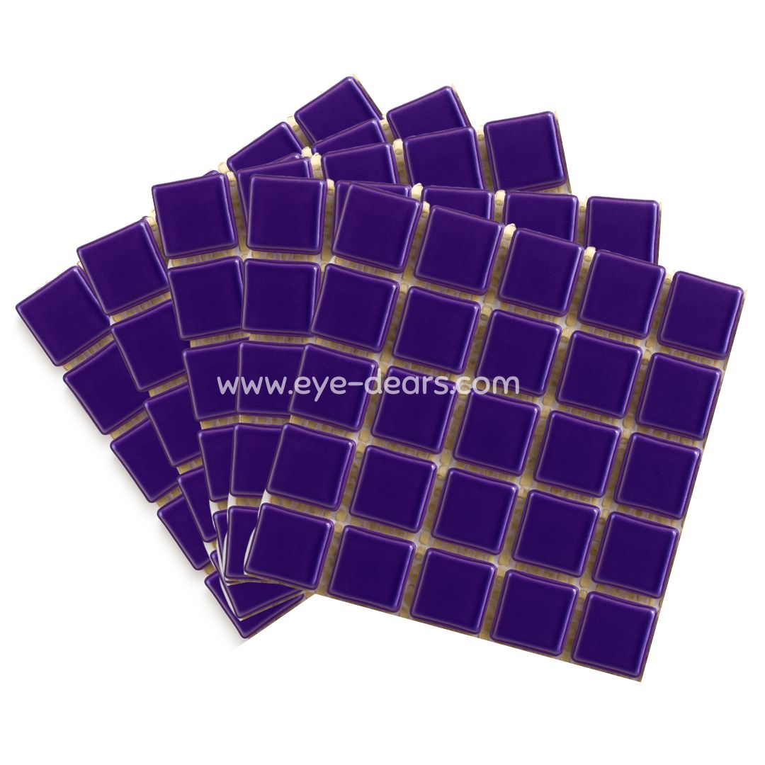 Mosaic Tiles - 10 x sheets of Violet Gold Leaf 15x15mm