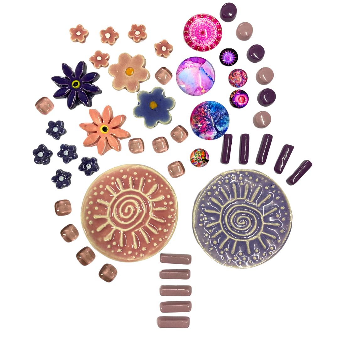 Craft/Mosaic Insert Collection - Pink and Purple