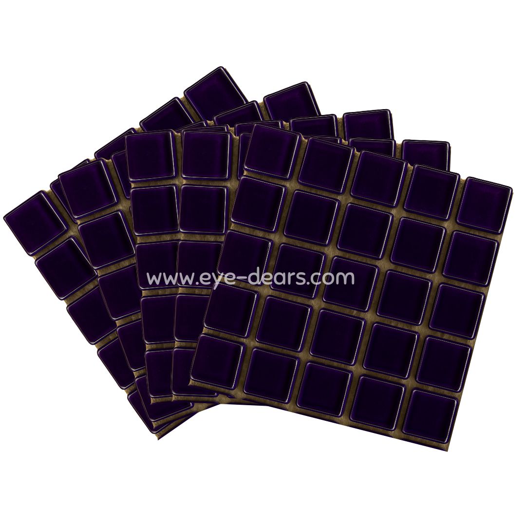 Mosaic Tiles - 10 x sheets of Black Gold Leaf 15x15mm