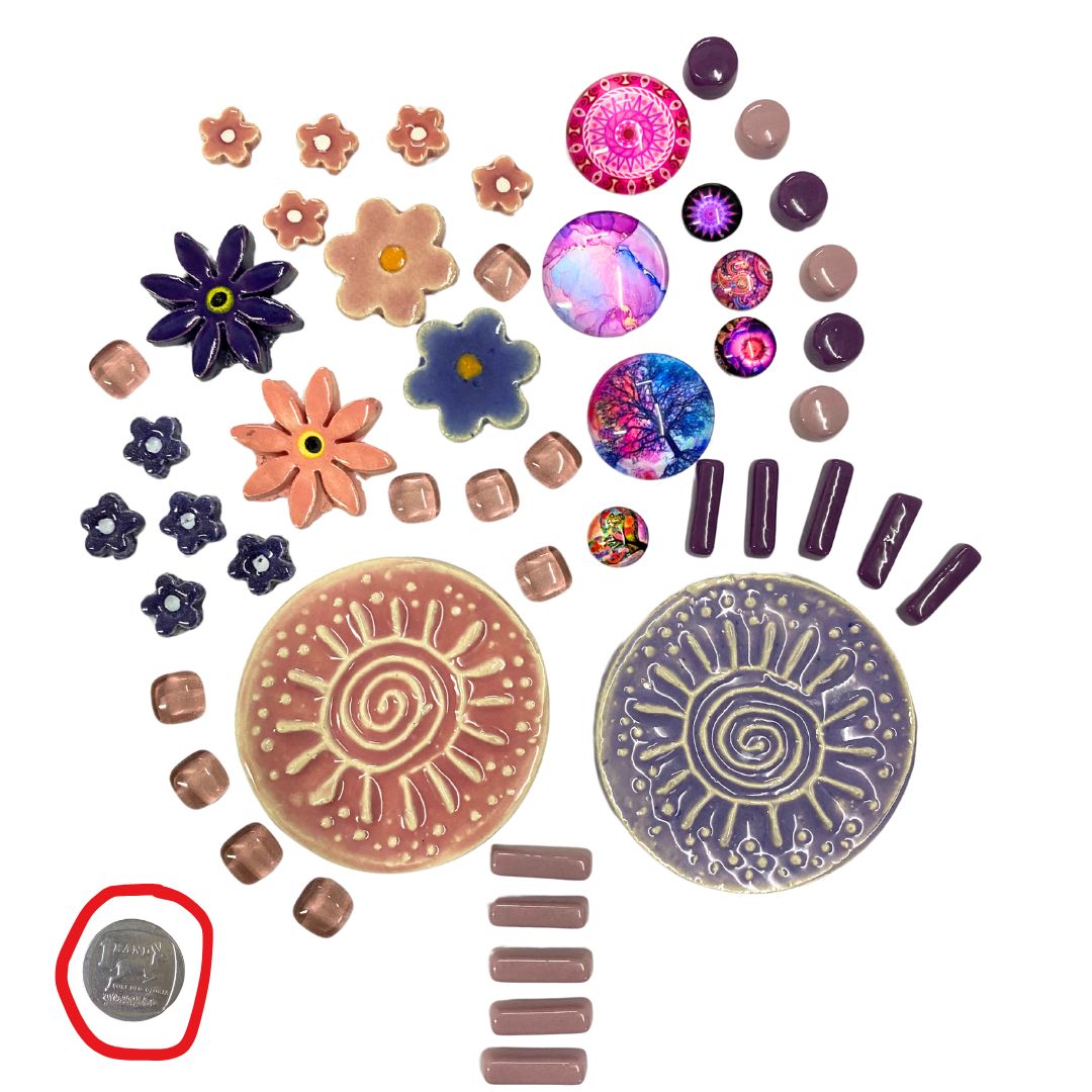 Craft/Mosaic Insert Collection - Pink and Purple