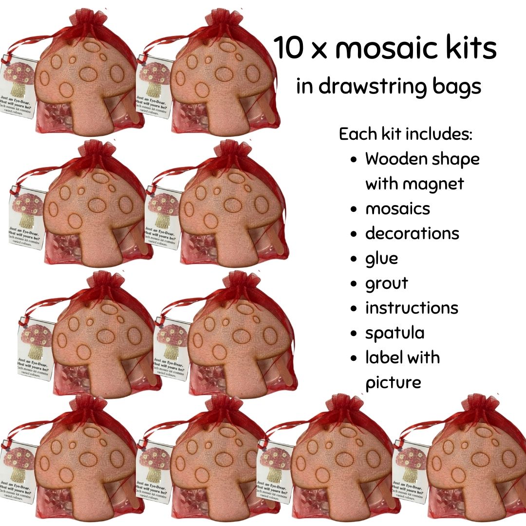 Mosaic Craft Kit with Magnet- Mushroom (Small)