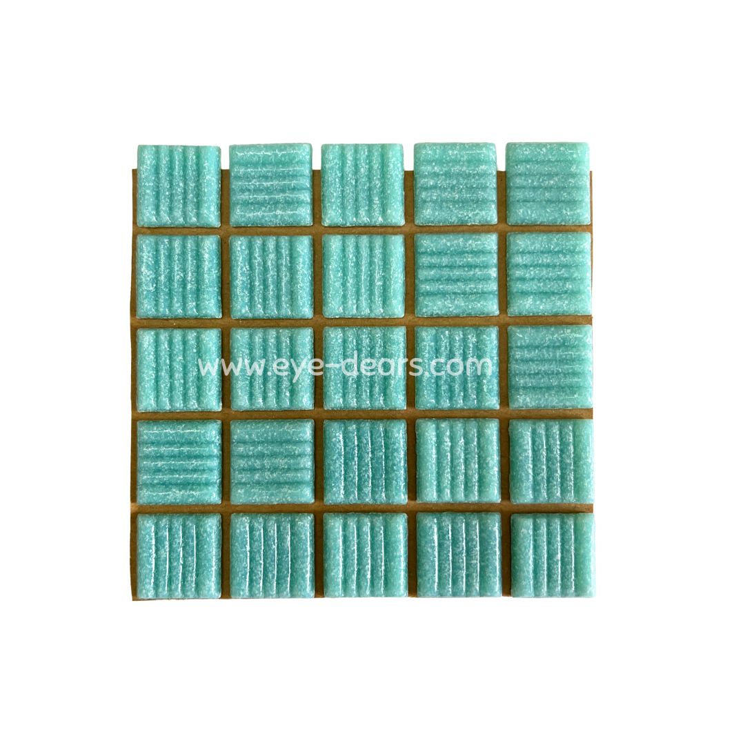 Mosaic Tiles - Single Sheet Turn on Texture - Turquoise 20x20mm