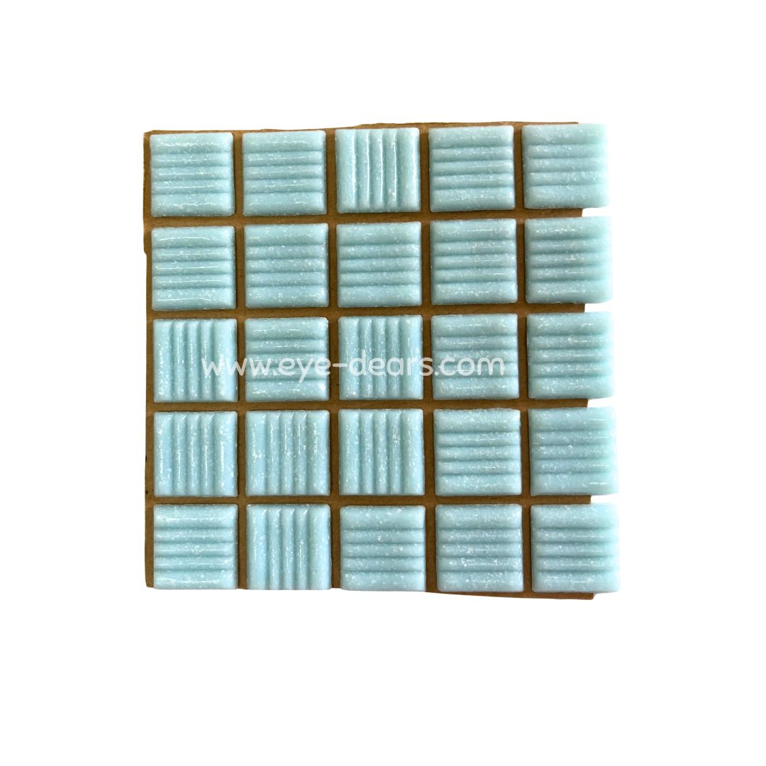 Mosaic Tiles - Single Sheet Turn on Texture - Pale Blue 20x20mm