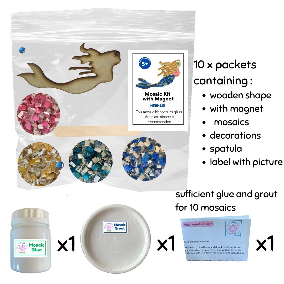 Mosaic Craft Kit with Magnet- Mermaid (Small)
