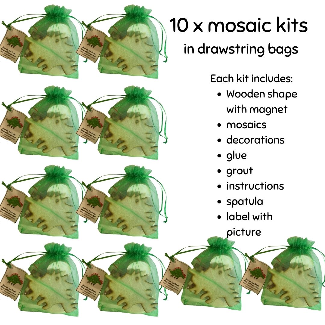Mosaic Craft Kit with Magnet- Dinosaur (Small)