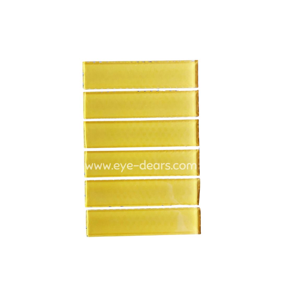 Mosaic Tiles - Mosaic Tiles Yellow Rectangle Glass 23x98x4mm