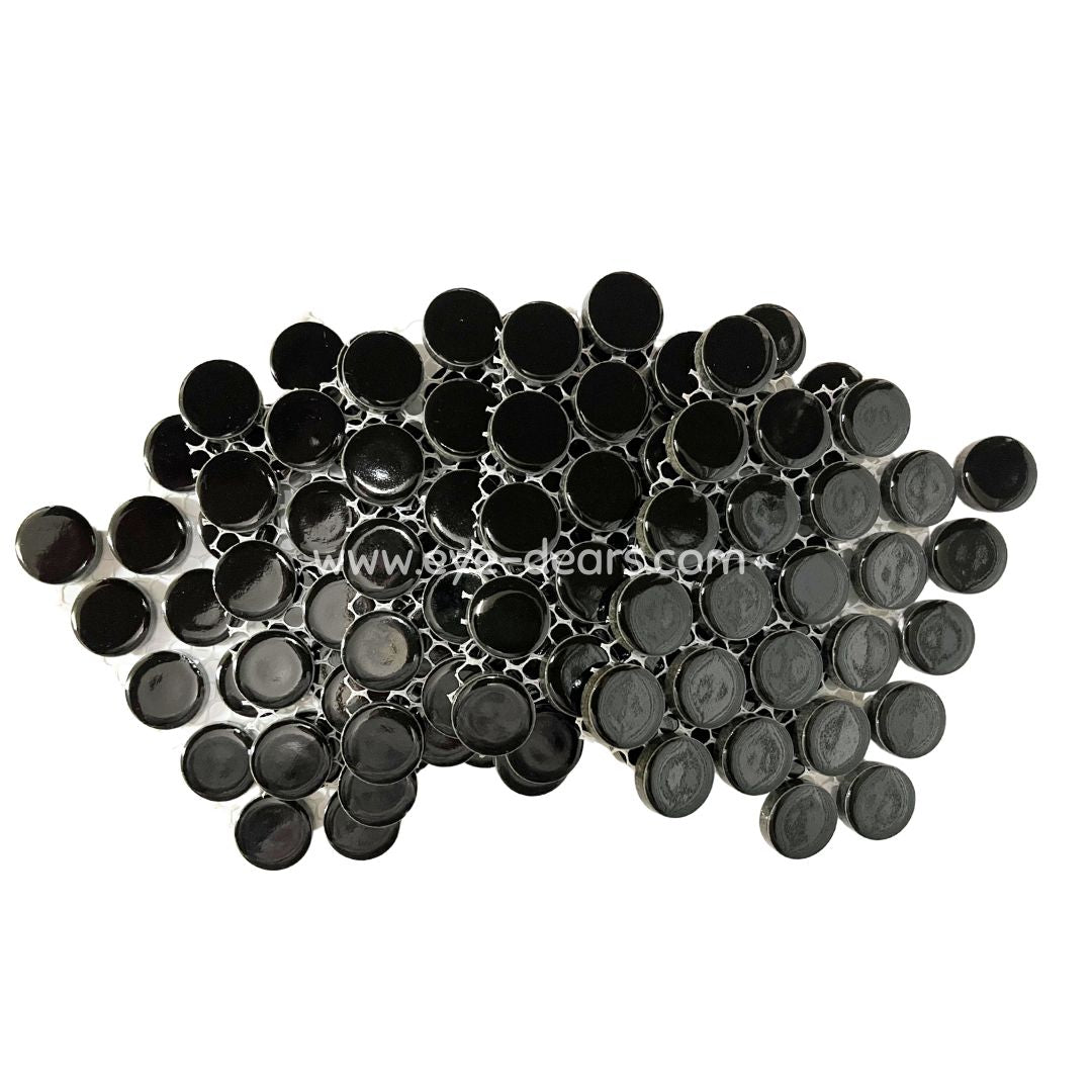Ceramic Circles - 5 x Sheets Black