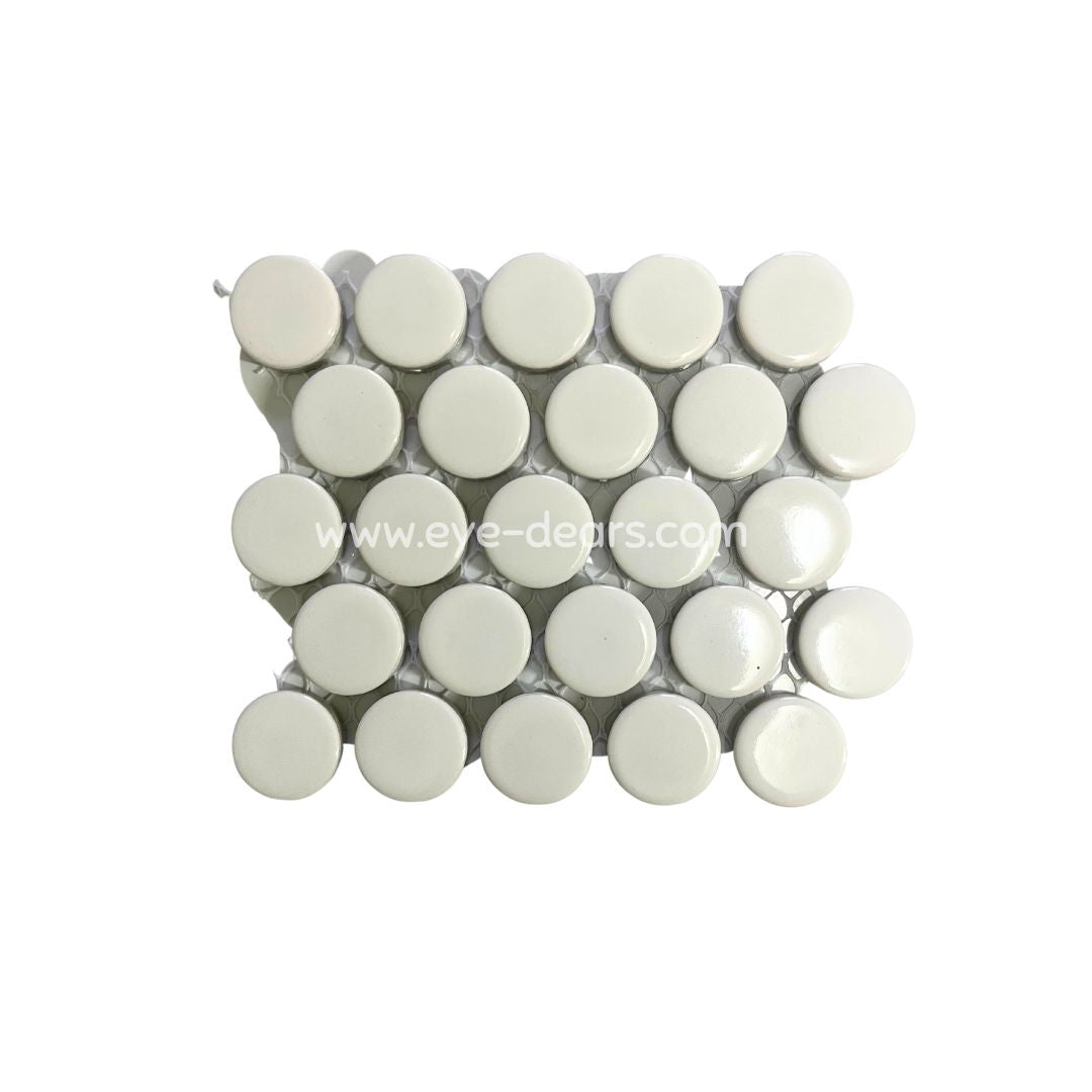 Ceramic Circles - Single Sheet White