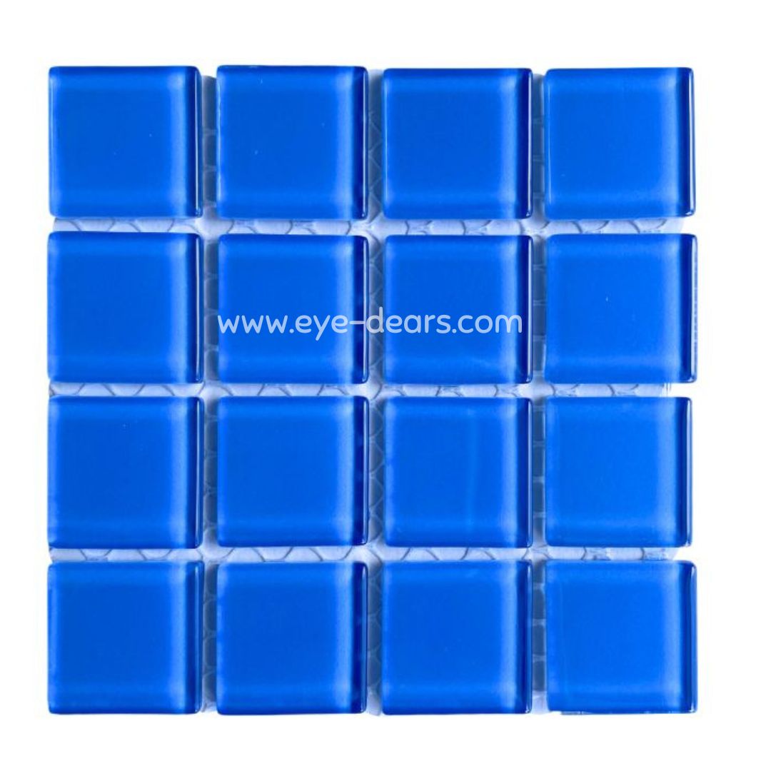 Mosaic Tiles - Sheet Sky Blue Glass 23x23mm