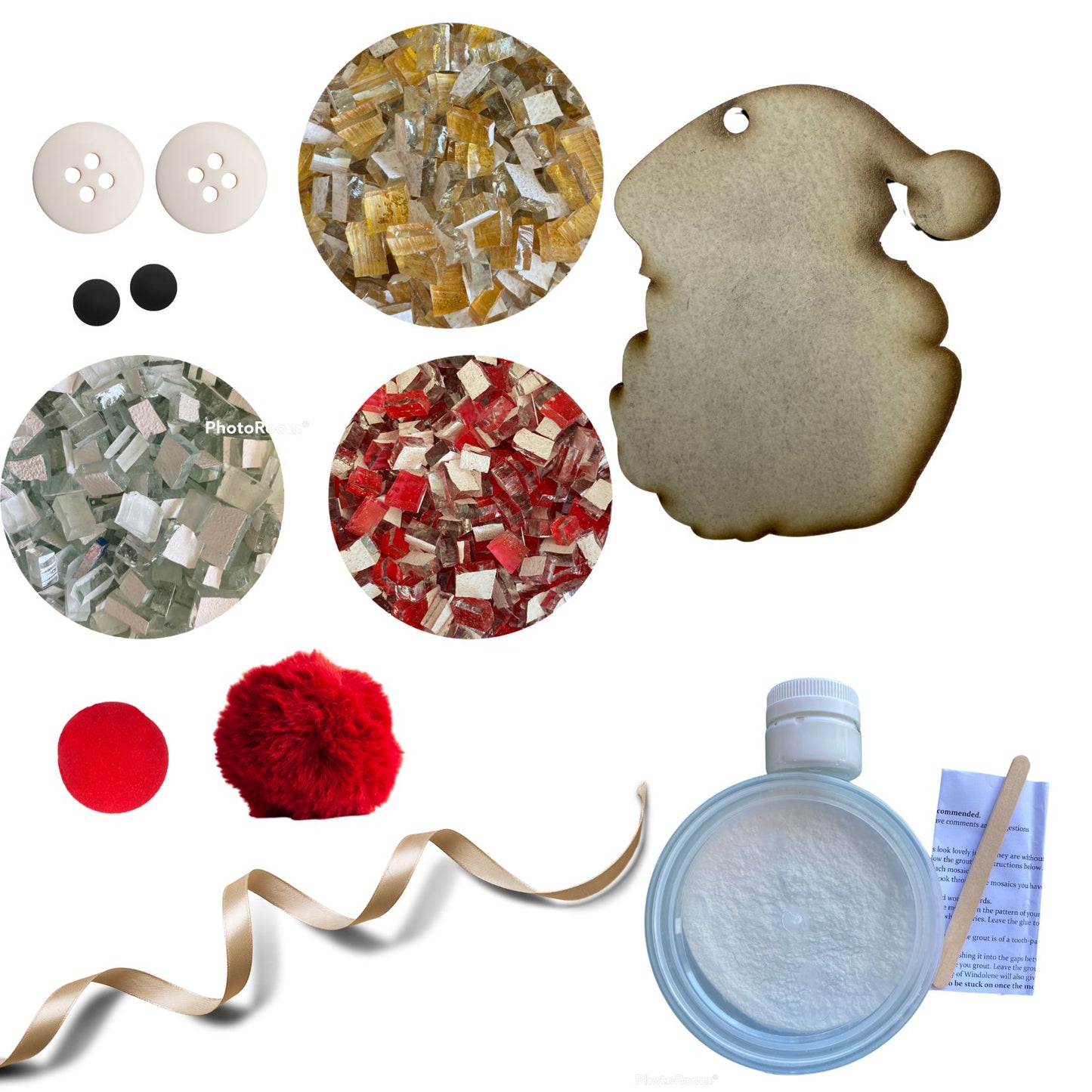 Mosaic Craft Kit with Magnet - Father Christmas (Small)