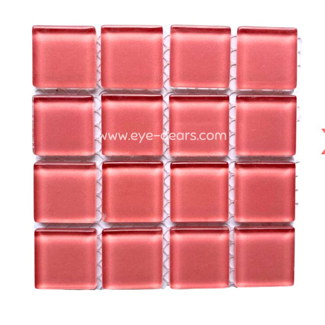 Mosaic Tiles - Single Sheet Dusty Pink Glass 23x23mm
