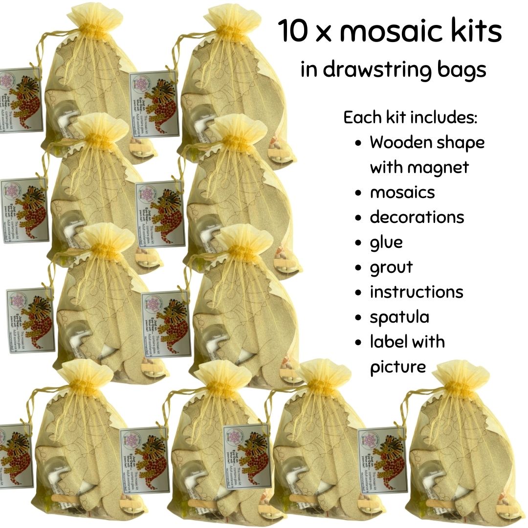 Mosaic Craft Kit with Magnet - Triceratops Dinosaur (Medium)