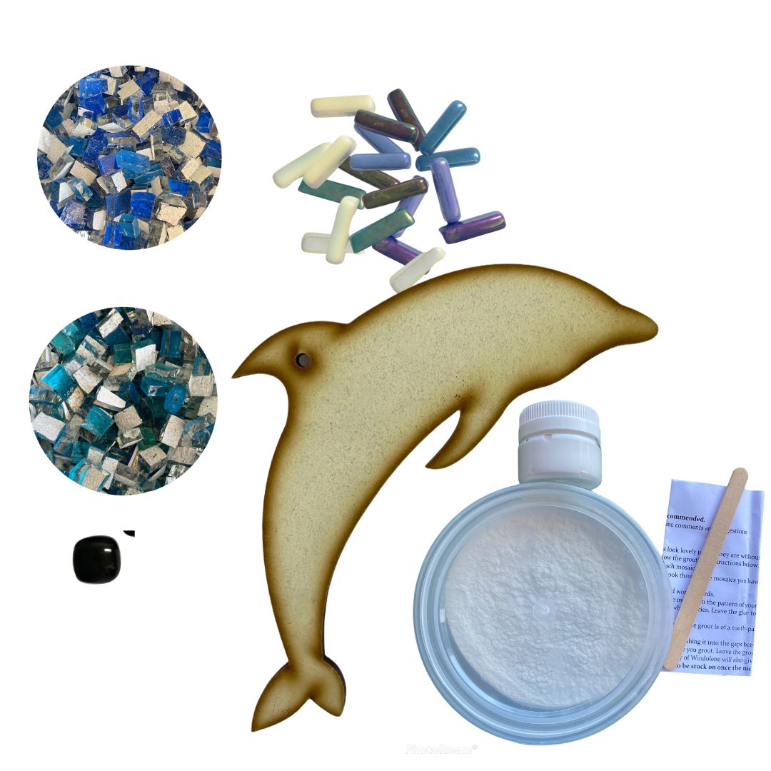 Mosaic Craft Kit with Magnet- Dolphin (Small)