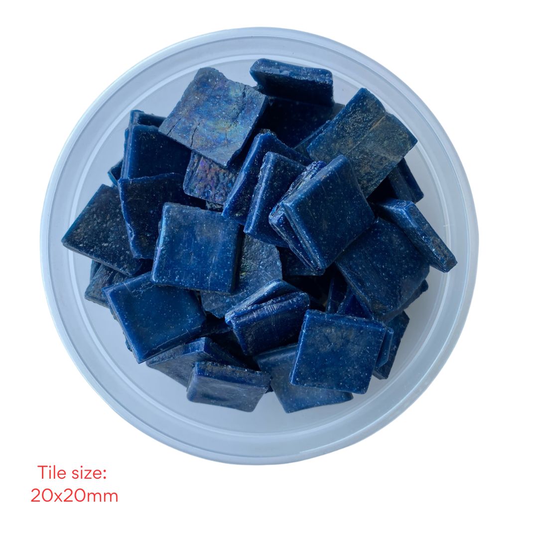 Mosaic Tiles Whole Rustic Navy Blue 960g (small tiles for crafting)