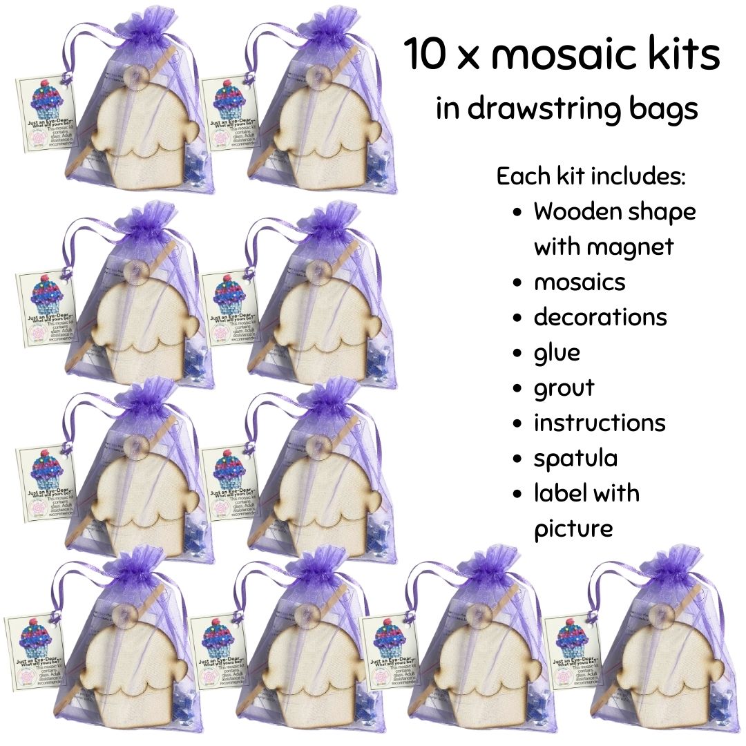Mosaic Craft Kit with Magnet - Cupcake (Small)