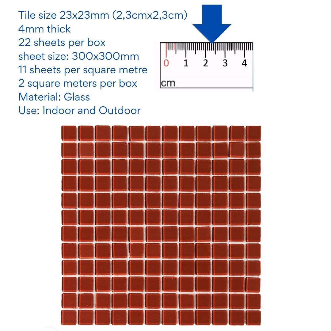 Decor Tiles - Cinnamon Flame 23x23mm