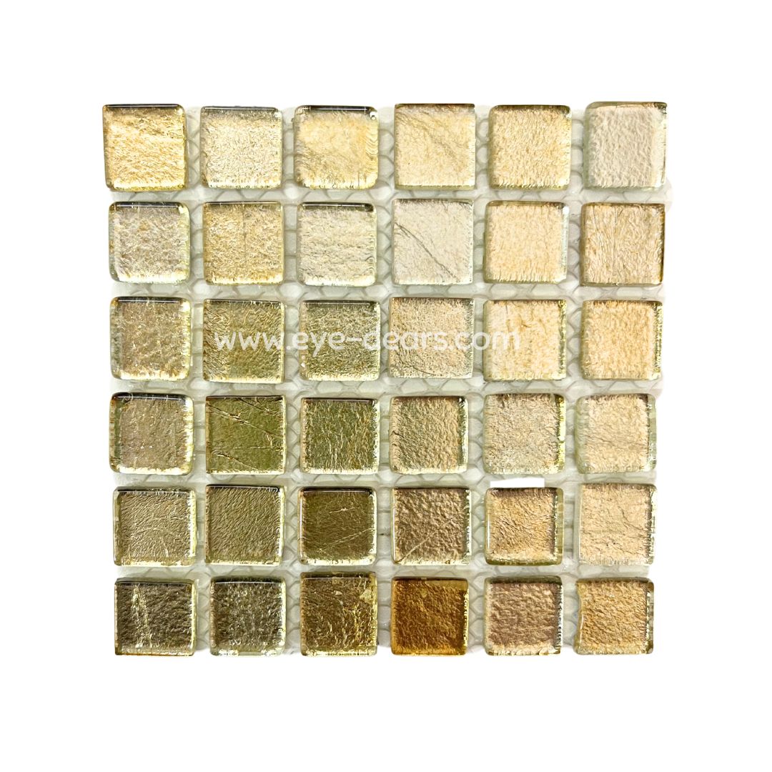 Mosaic Tiles - 10 x Craft Size Sheets of Ivory Gold Leaf 15x15mm