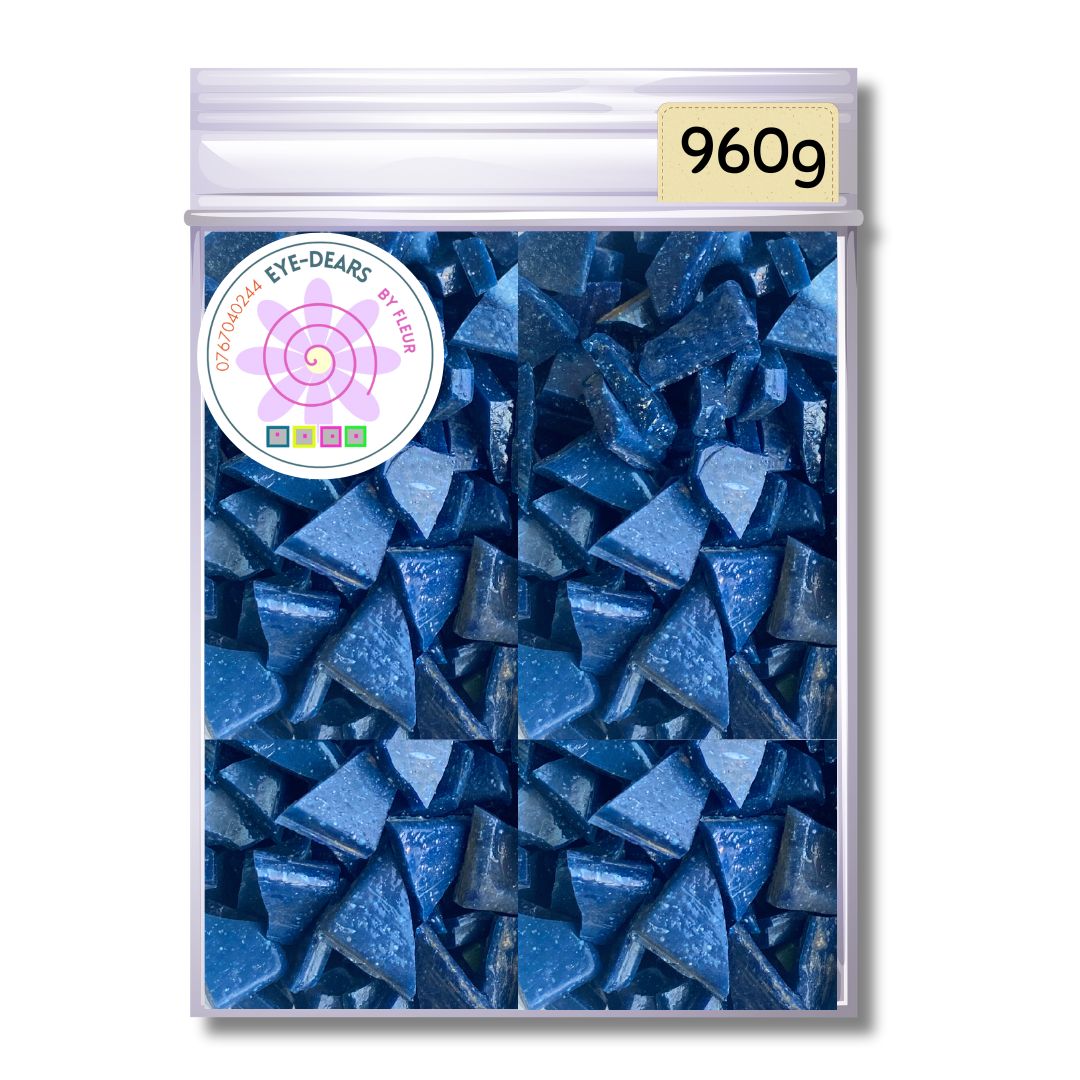 Mosaic Tiles Pre-cut Navy Blue 960g (for crafting)