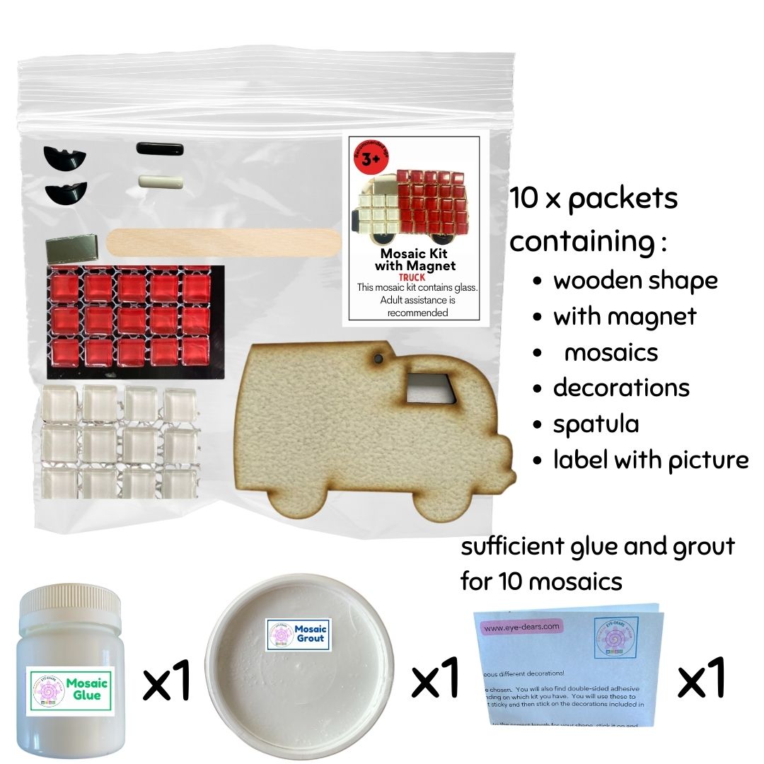 Mosaic Craft Kit with Magnet- Truck (Small)