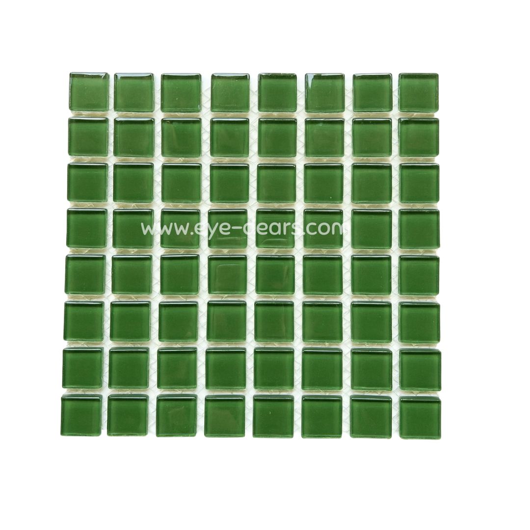 Mosaic Tiles - Forest Green Glass 10x10mm