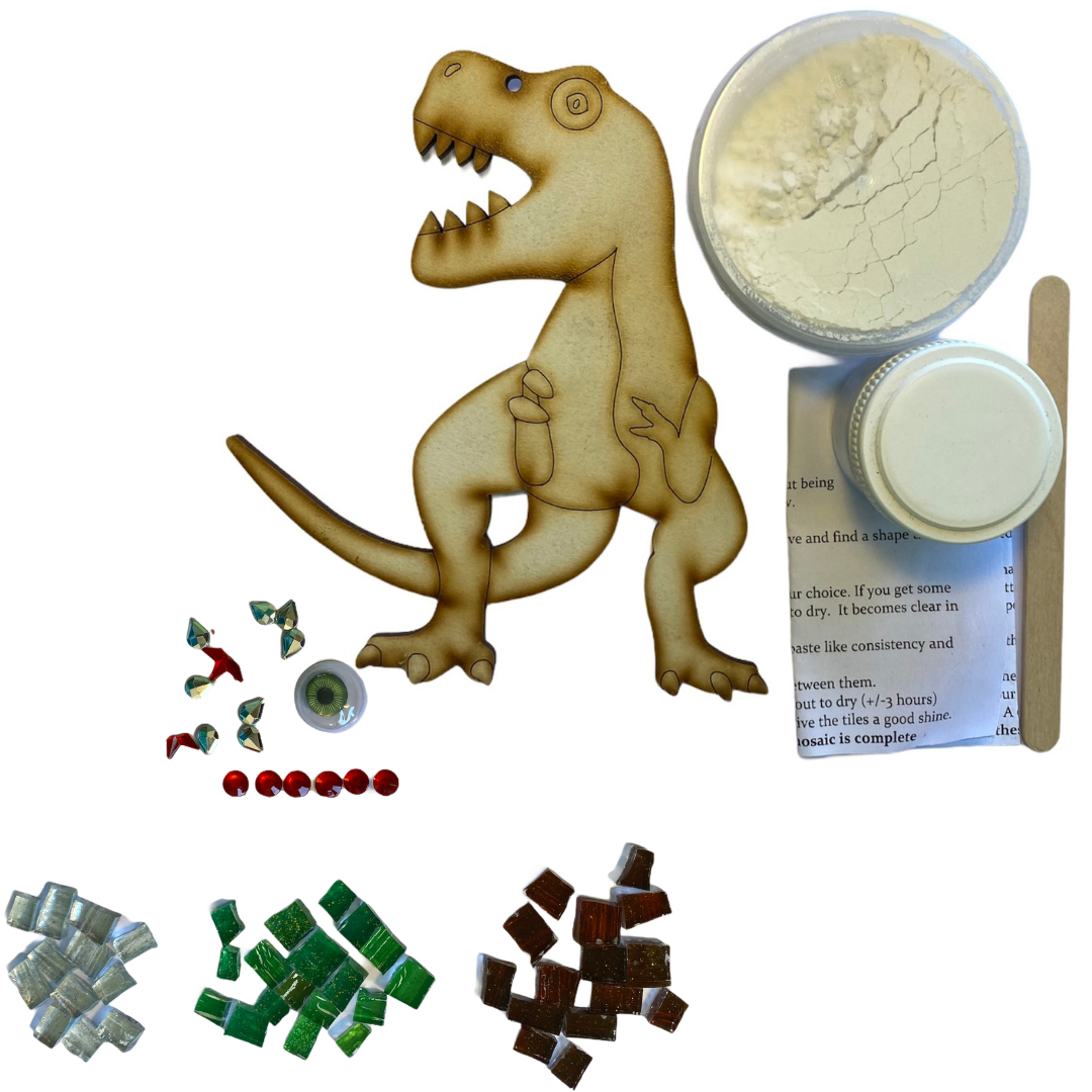 Mosaic Craft Kit with Magnet - T-Rex Dinosaur (Medium)