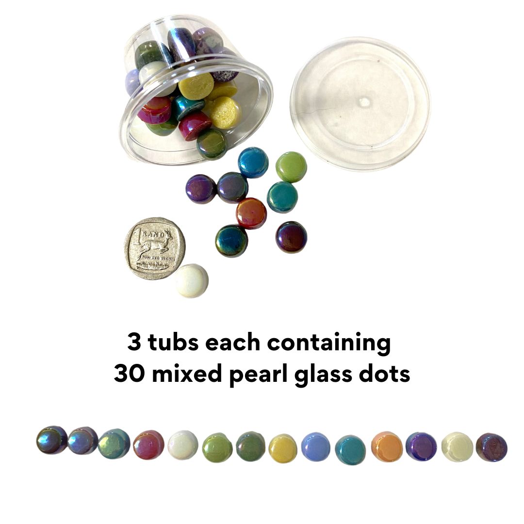 Pearl Glass Sticks and Dots for Crafting and Mosaicing