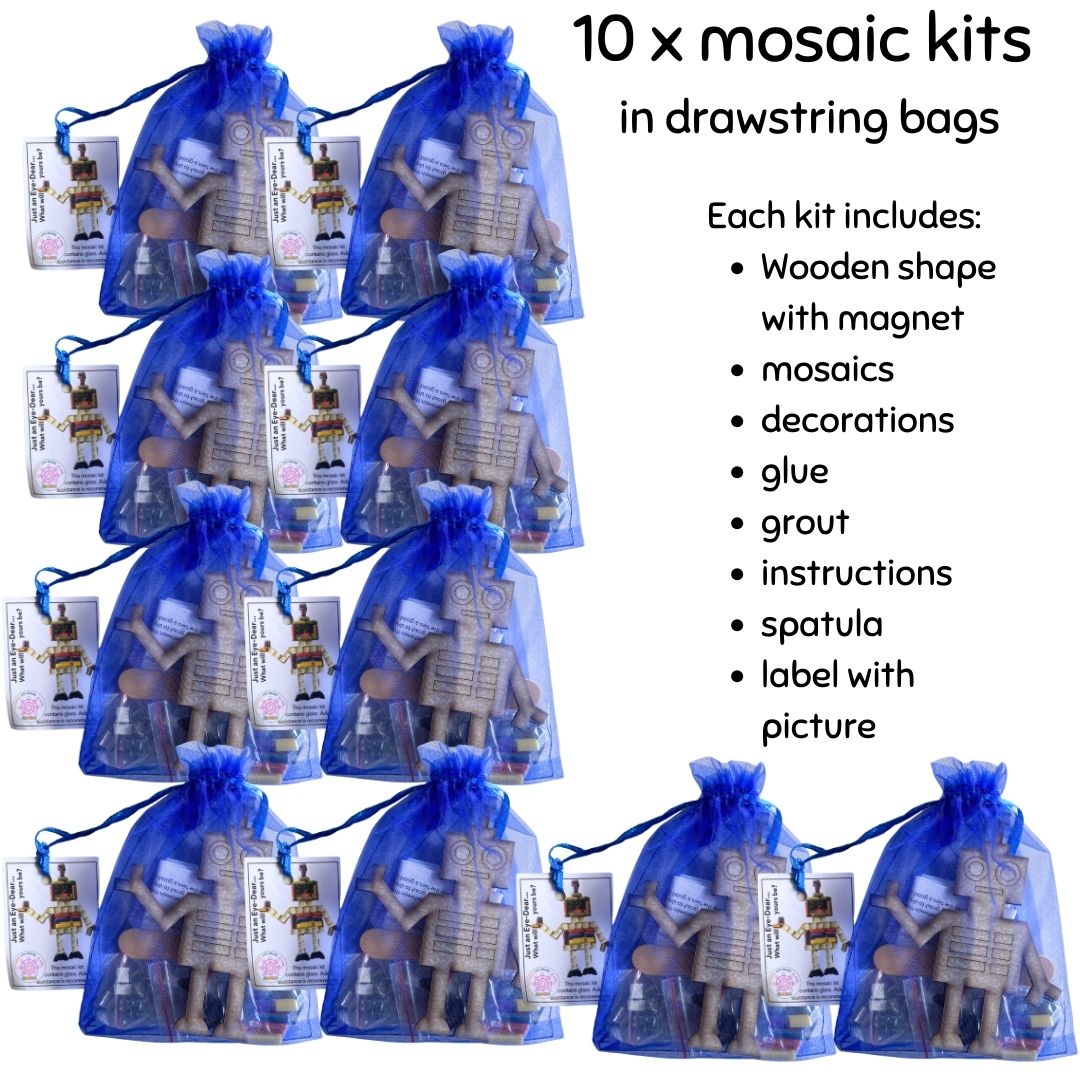Mosaic Craft Kit with Magnet- Robot (Small)