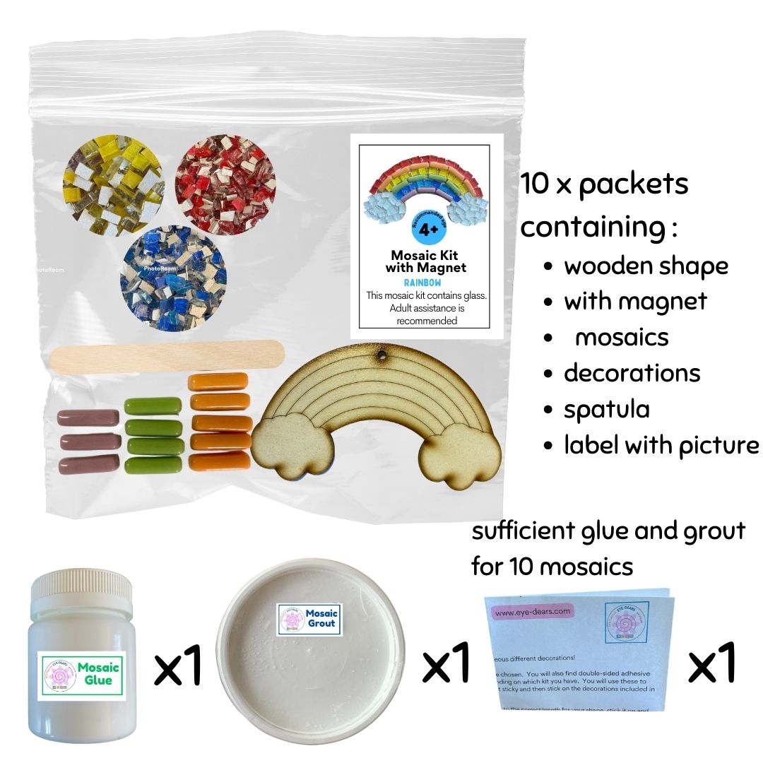 Mosaic Craft Kit with Magnet- Rainbow (Small)
