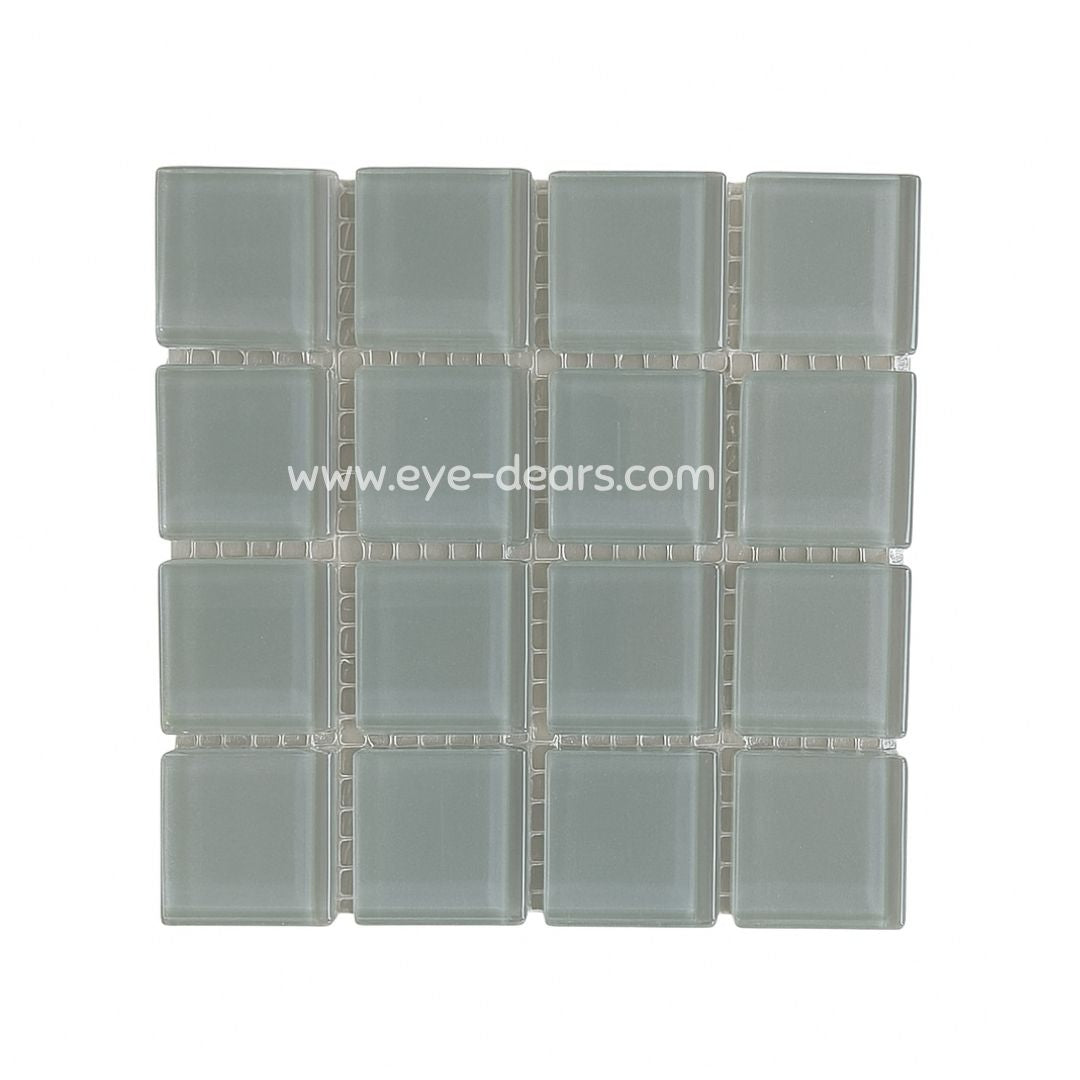 Mosaic Tiles - Single Sheet Dove Grey Glass 23x23mm