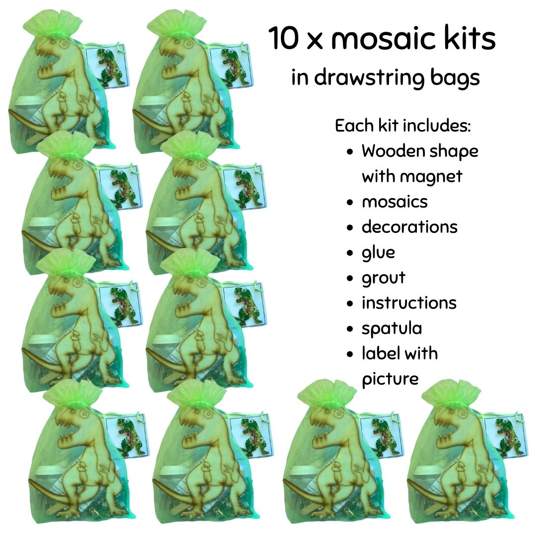 Mosaic Craft Kit with Magnet - T-Rex Dinosaur (Medium)