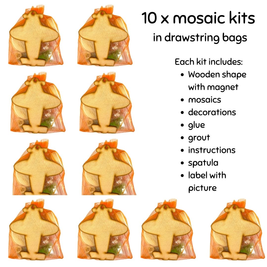 Mosaic Craft Kit with Magnet- Plane (Small)