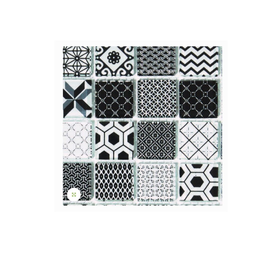 Decor Tiles - Black Patterned Glass 23mm