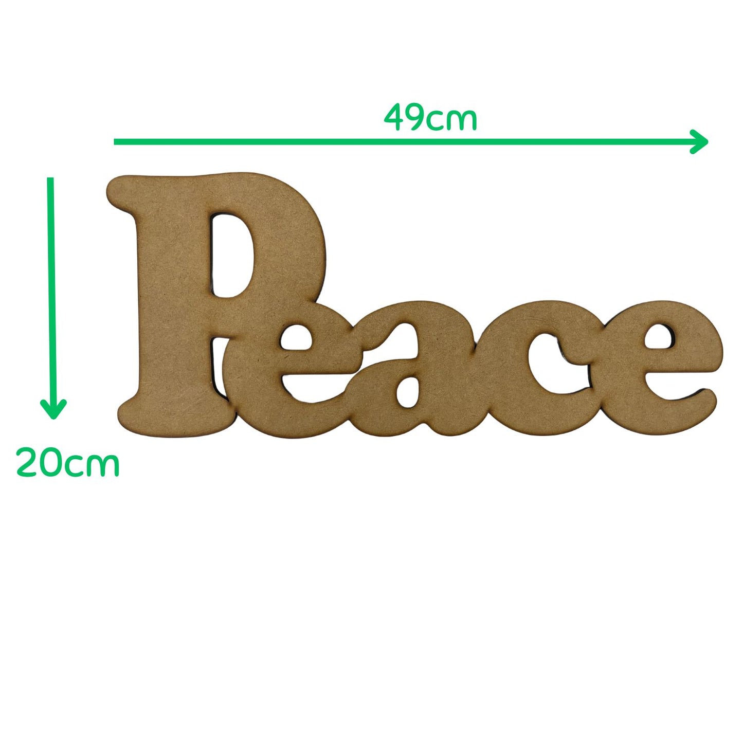 Wooden Blank - Peace (49x20cm)