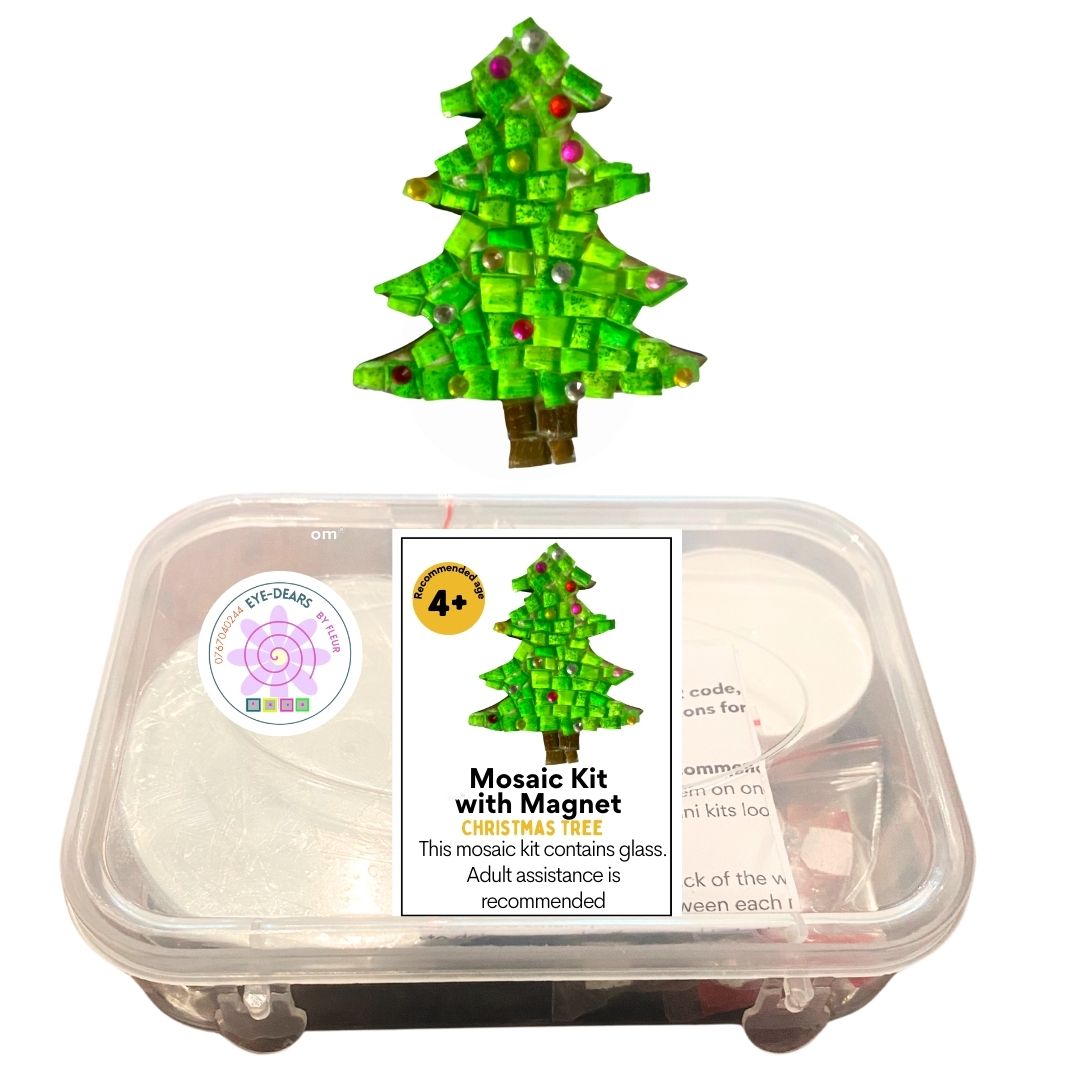 Mosaic Craft Kit with Magnet - Christmas Tree (Small)