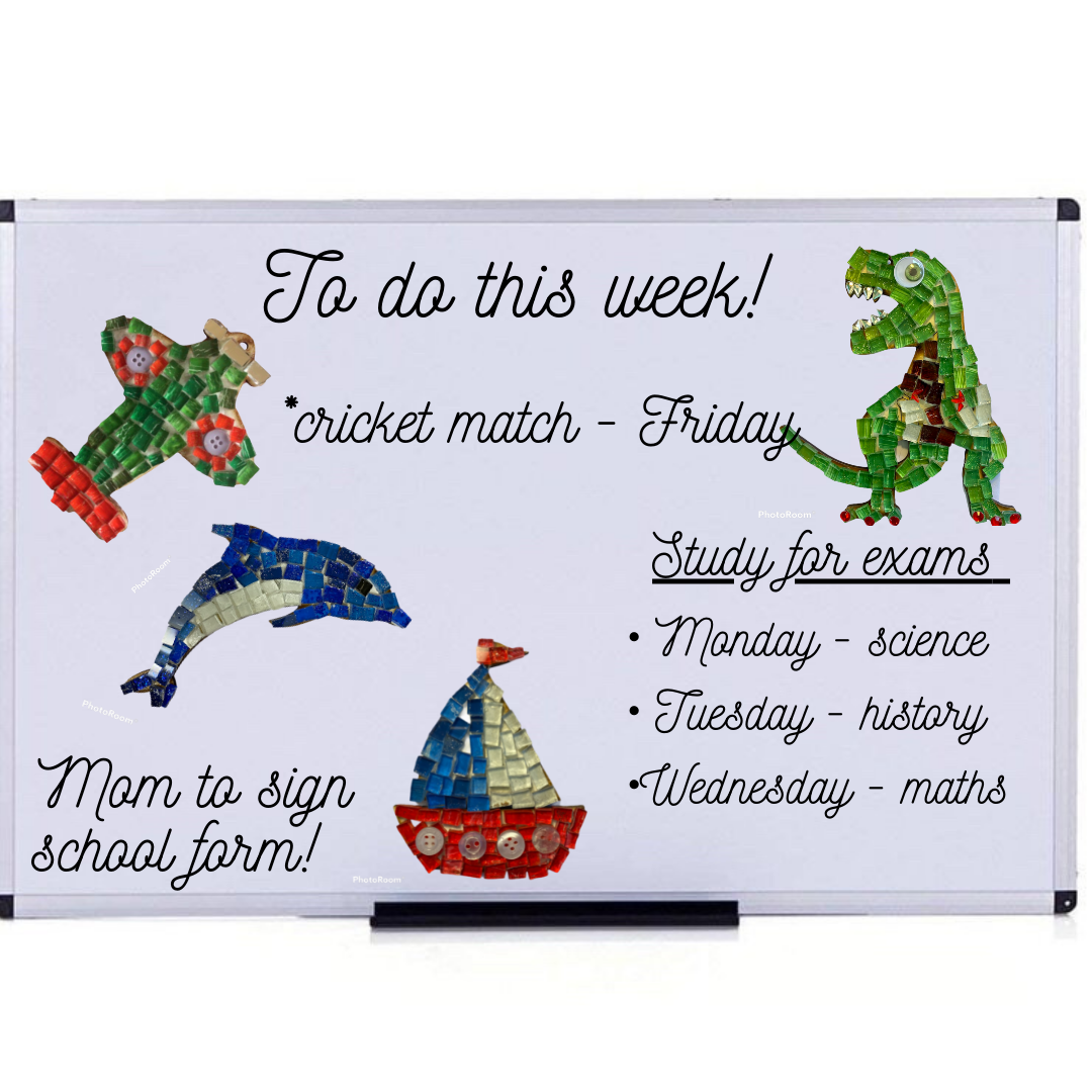 Single - Mosaic Craft Kit with Magnet -T-Rex (Medium)