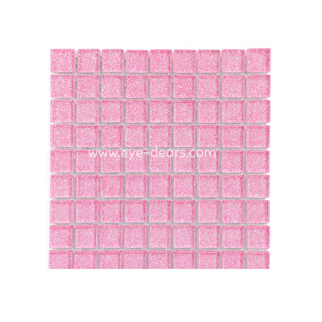 Mosaic Tiles- Single Soft Pink Glitter (10x10mm)