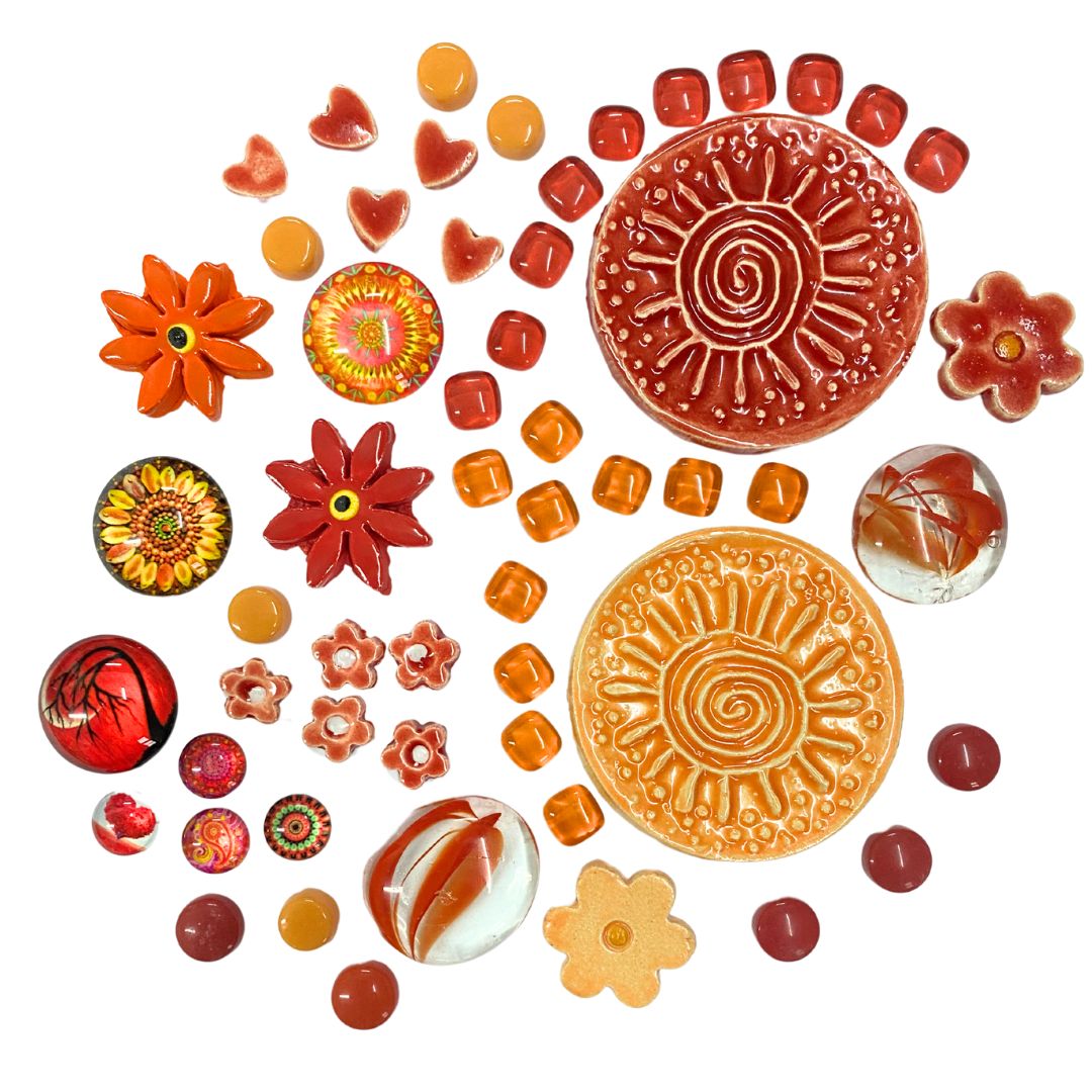 Craft/Mosaic Insert Collection - Red and Orange