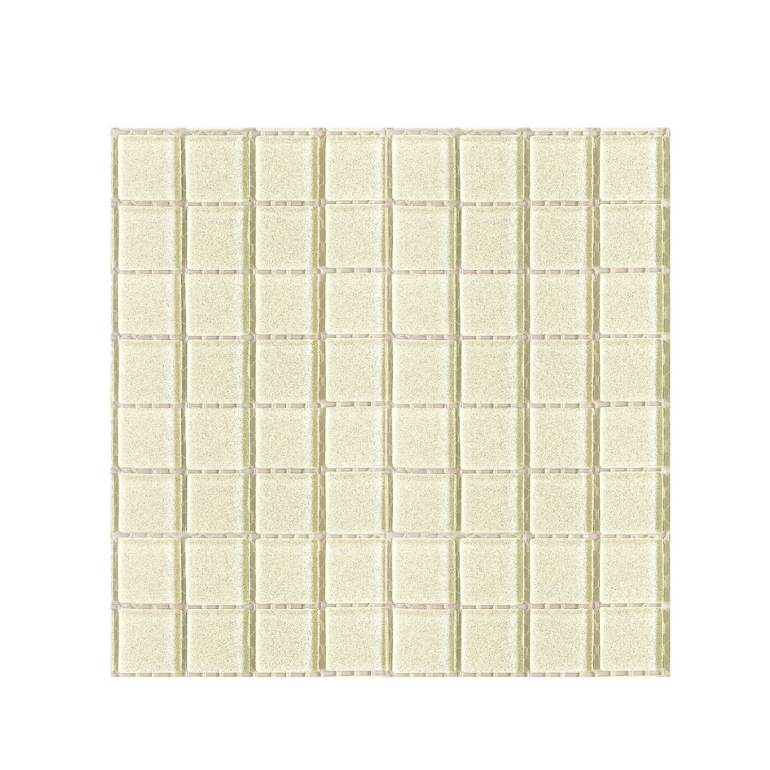 Mosaic Tiles- White Glitter (10x10mm)