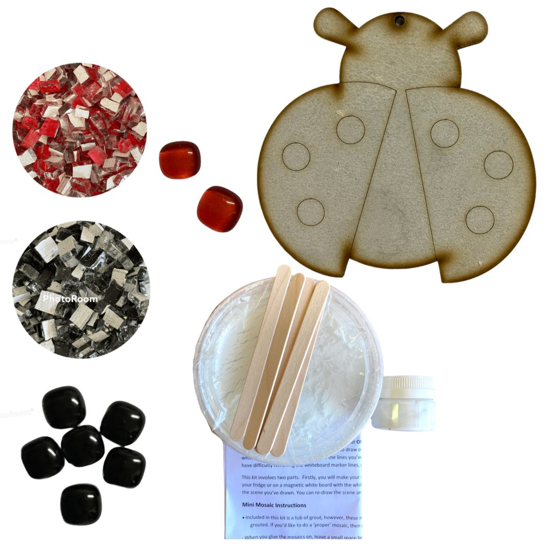Mosaic Craft Kit with Magnet- Ladybug (Small)