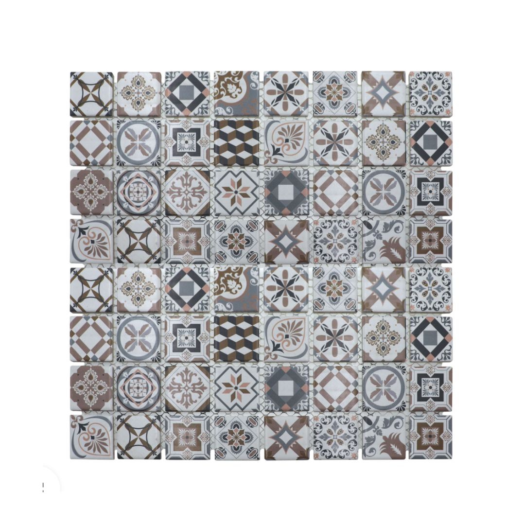 Decor Tiles - Porcelain Moroccan Brown and Grey