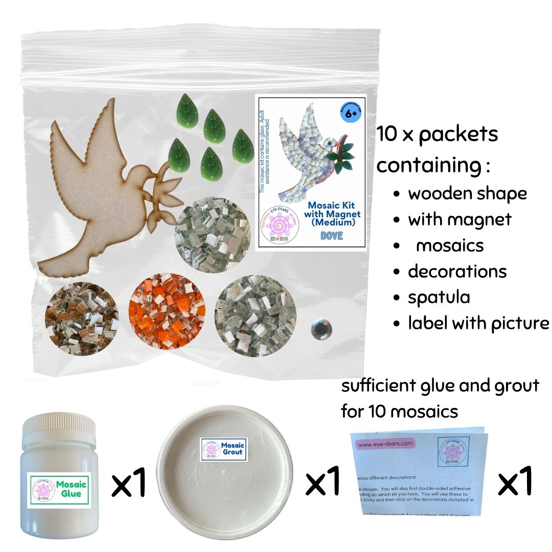 Mosaic Craft Kit with Magnet - Dove