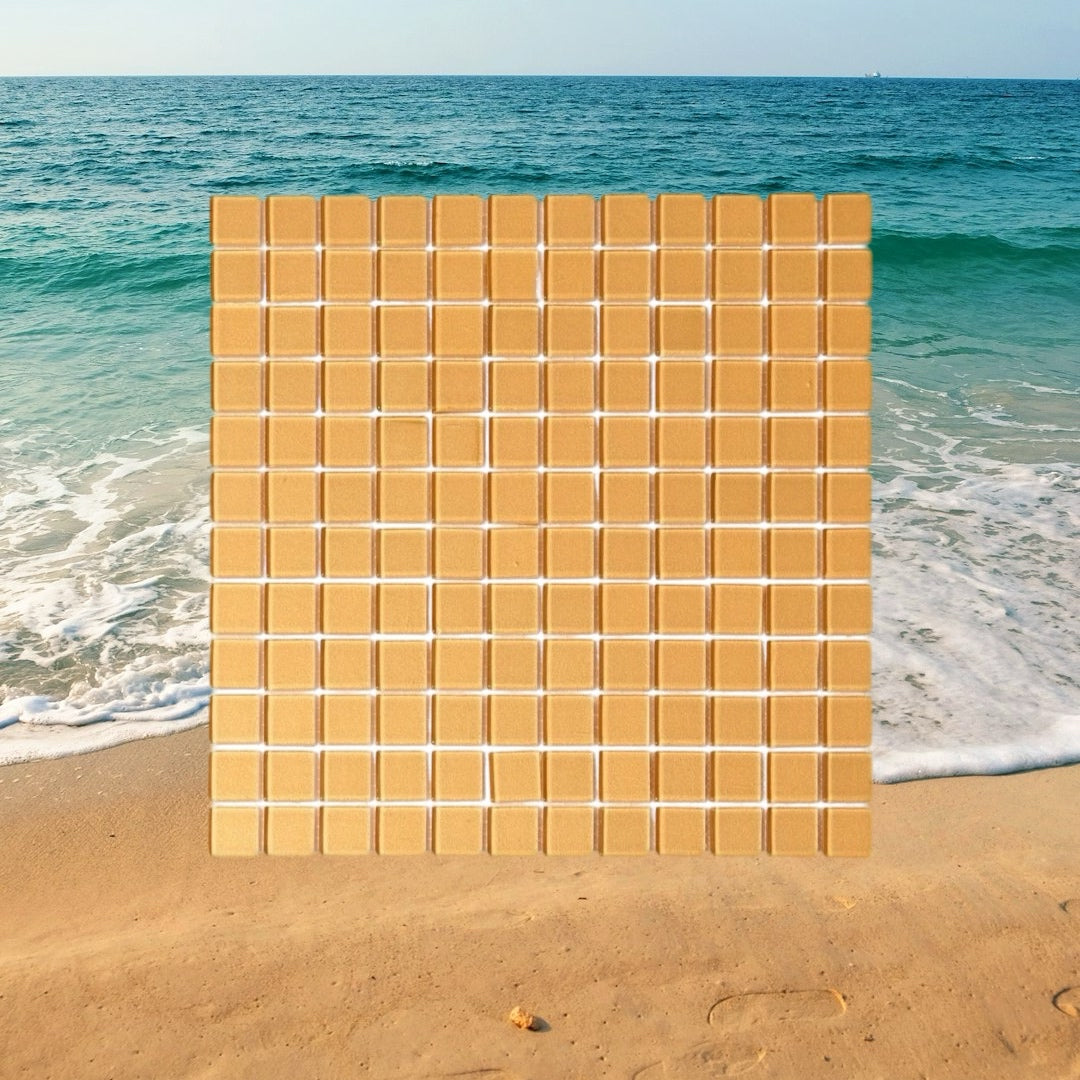 Decor Tiles - Gold Glass 23x23mm