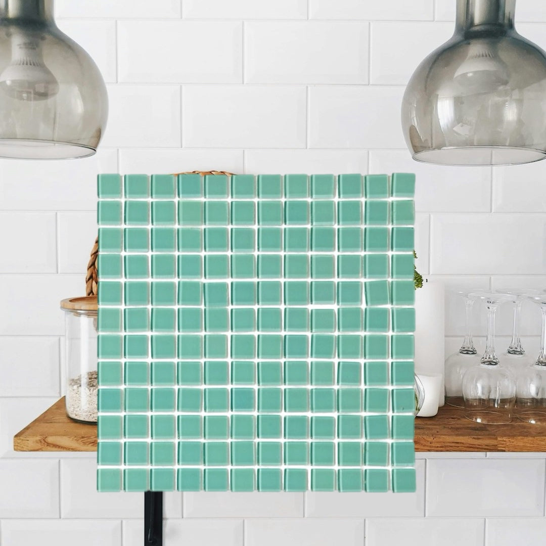 Decor Tiles - Turquoise Glass 23x23mm