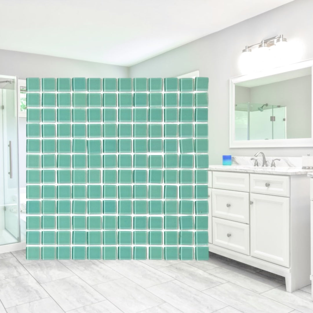 Decor Tiles - Turquoise Glass 23x23mm