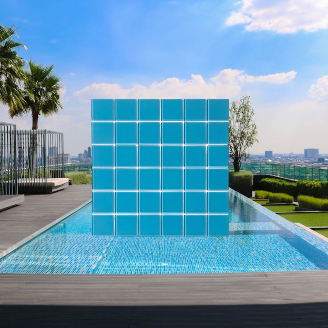 Decor Tiles - Aquamarine Glass 48mm